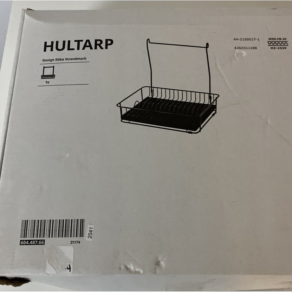 IKEA HULTARP Dish drainer, Steel black Removable tray 604.487.66